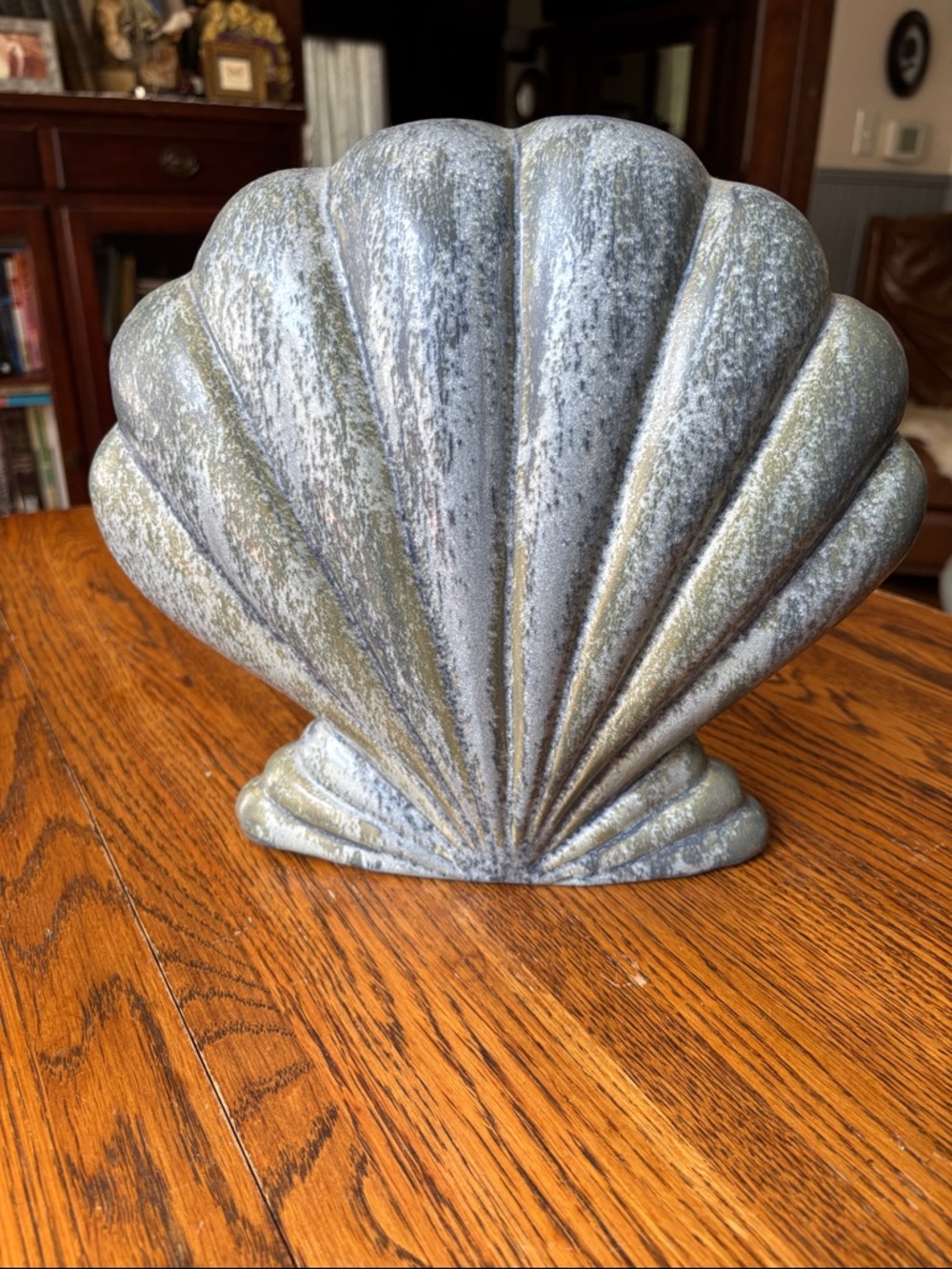 Decorative Seashell Accent - Blue, Grey and Green Finish